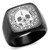 Men's Black Ion Plated Skull Design Stainless Steel Ring - Size 11 - IMAGE 1