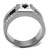 Men's Stainless Steel Ring with Clear Top Grade Crystals - Size 12 - IMAGE 3
