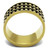 Men's Gold IP Stainless Steel with Epoxy Black Jet Ring - Size 12 (Pack of 2) - IMAGE 3
