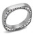 Women's High Polished Stainless Steel Ring with Clear Top Grade Crystals - Size 6 - IMAGE 1