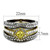 3-Piece Women's Stainless Steel Wedding Ring Set with Topaz Yellow CZ Stone, Size 8 - IMAGE 2