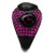 Women's Stainless Steel Ring with Amethyst and Pink Synthetic Glass Stones - Size 8 - IMAGE 4