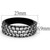 Women's IP Black Stainless Steel Ring with AAA Grade CZ Stones - Size 10 - IMAGE 2