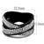 Women's Two-Tone IP Black Stainless Steel Ring with Clear Top Grade Crystals - Size 5 - IMAGE 2