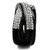 Women's Two-Tone IP Black Stainless Steel Ring with Clear Top Grade Crystals - Size 9 - IMAGE 4