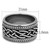 Men's High Polished Stainless Steel Epoxy Black Jet Ring - Size 9 (Pack of 2) - IMAGE 2