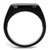 Men's IP Black Masonic Style Stainless Steel Ring - Size 10 - IMAGE 3
