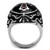 Men's High Polished Stainless Steel Ring with Siam Top Grade Crystals - Size 13 (Pack of 2) - IMAGE 3