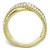 Women's Two-Tone Gold IP Stainless Steel Infinity Style Ring with Clear Crystals - Size 6 - IMAGE 3