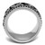 High Polished Stainless Steel Epoxy Black Jet Men's Ring - Size 9 (Pack of 2) - IMAGE 3