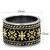 Men's Two-Tone Gold Ion Plated Stainless Steel Epoxy Black Jet Ring - Size 9 - IMAGE 2