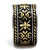 Men's Two-Tone Gold Ion Plated Stainless Steel Epoxy Black Jet Ring - Size 9 - IMAGE 4