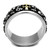 Men's Two-Tone Gold IP Stainless Steel Skull Design Ring - Size 10 (Pack of 2) - IMAGE 3