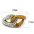 Women's Gold IP Stainless Steel Ring with Imperial Topaz and Clear Crystals - Size 10 - IMAGE 2