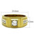 Men's Two Tone IP Gold Stainless Steel Ring with AAA Grade CZ Stones - Size 11 - IMAGE 2