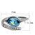 Women's Stainless Steel Ring with Clear and Sea Blue Crystal - Size 10 (Pack of 2) - IMAGE 2