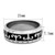 Women's Stainless Steel Straight Ring with Black Jet Epoxy - Size 9 (Pack of 2) - IMAGE 2