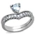 2-Piece Women's Stainless Steel Wedding Ring Set with CZ, Size 9 (Pack of 2) - IMAGE 1