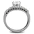 2-Piece Women's Stainless Steel Wedding Ring Set with CZ, Size 9 (Pack of 2) - IMAGE 3