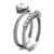 2-Piece Women's Stainless Steel Wedding Ring Set with CZ, Size 9 (Pack of 2) - IMAGE 4