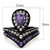 2-Piece Women's Stainless Steel Wedding Ring Set with Clear and Amethyst CZ, Size 10 - IMAGE 2