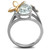 Women's Two Tone Rose Gold IP Stainless Steel Engagement Ring with Oval CZ - Size 10 (Pack of 2) - IMAGE 3