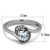 Women's Stainless Steel Engagement Ring with Cubic Zirconia Stones - Size 9 (Pack of 2) - IMAGE 2