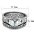 2-Piece Women's Stainless Steel Wedding Claddagh Ring Set with CZ Stones, Size 6 (Pack of 2) - IMAGE 2