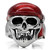 Women's Stainless Steel Skull Shaped Ring with Red Epoxy - Size 6 (Pack of 2) - IMAGE 3