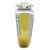 Men's Two-Tone IP Gold Stainless Steel Ring with Cubic Zirconia Stones - Size 12 - IMAGE 4