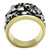 Men's Two Tone Ion Plated Gold Stainless Steel Ring - Size 8 - IMAGE 3