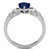 Women's Stainless Steel Ring with London Blue Synthetic Spinel Stone - Size 8 (Pack of 2) - IMAGE 3