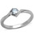 Women's Stainless Steel Classic Engagement Ring with Cubic Zirconia - Size 6 (Pack of 2) - IMAGE 1