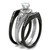 3-Piece Women's Stainless Steel Wedding Ring Set with Clear Cubic Zirconia, Size 6 - IMAGE 4