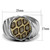 Men's Stainless Steel Ring with Animal Pattern Leather, Size 11 (Pack of 2) - IMAGE 2