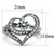 Set of 2 Women's Stainless Steel Heart Shaped Rings with Round CZ Stones, Size 5 - IMAGE 2