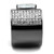 Women's Light Black Ion Plated Stainless Steel Ring with CZ Stones, Size 8 - IMAGE 4