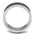 Men's High Polished Stainless Steel Ring with Black Jet Epoxy, Size 8 (Pack of 2) - IMAGE 3