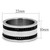 Men's Stainless Steel Ring with Chain-Style Black Jet Epoxy, Size 8 (Pack of 2) - IMAGE 2