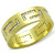 Ion Plated Gold Stainless Steel Men's Ring with Cubic Zirconia - Size 11 - IMAGE 1