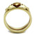 Set of 3 Women's Gold and Light Brown Ion Plated Stainless Steel Rings, Size 9 - IMAGE 3