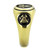 Men's IP Gold Masonic Style "G" Stainless Steel Ring - Size 12 - IMAGE 4