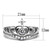 Women's Stainless Steel Crown Shaped Ring with Round Cubic Zirconia, Size 5 (Pack of 2) - IMAGE 2