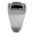 Men's Stainless Steel Ring with Smoked Quartz Synthetic Cat Eye Stone - Size 10 - IMAGE 4