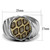 Men's Stainless Steel Ring with Animal Pattern Leather, Size 12 (Pack of 2) - IMAGE 2