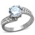Women's Stainless Steel Engagement Ring with Round Cubic Zirconia - Size 6 (Pack of 2) - IMAGE 1