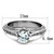 Stainless Steel Women's Cathedral Engagement Ring with CZ - Size 6 - IMAGE 2