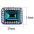Women’s IP Light Black Stainless Steel Earrings with Blue Zircon Crystals - IMAGE 2
