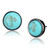 Women's Stainless Steel Stud Earrings with Sea Blue Synthetic Turquoise Stones (Pack of 2) - IMAGE 1