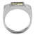 Men's Stainless Steel Ring with CZ, Size 8 - IMAGE 3